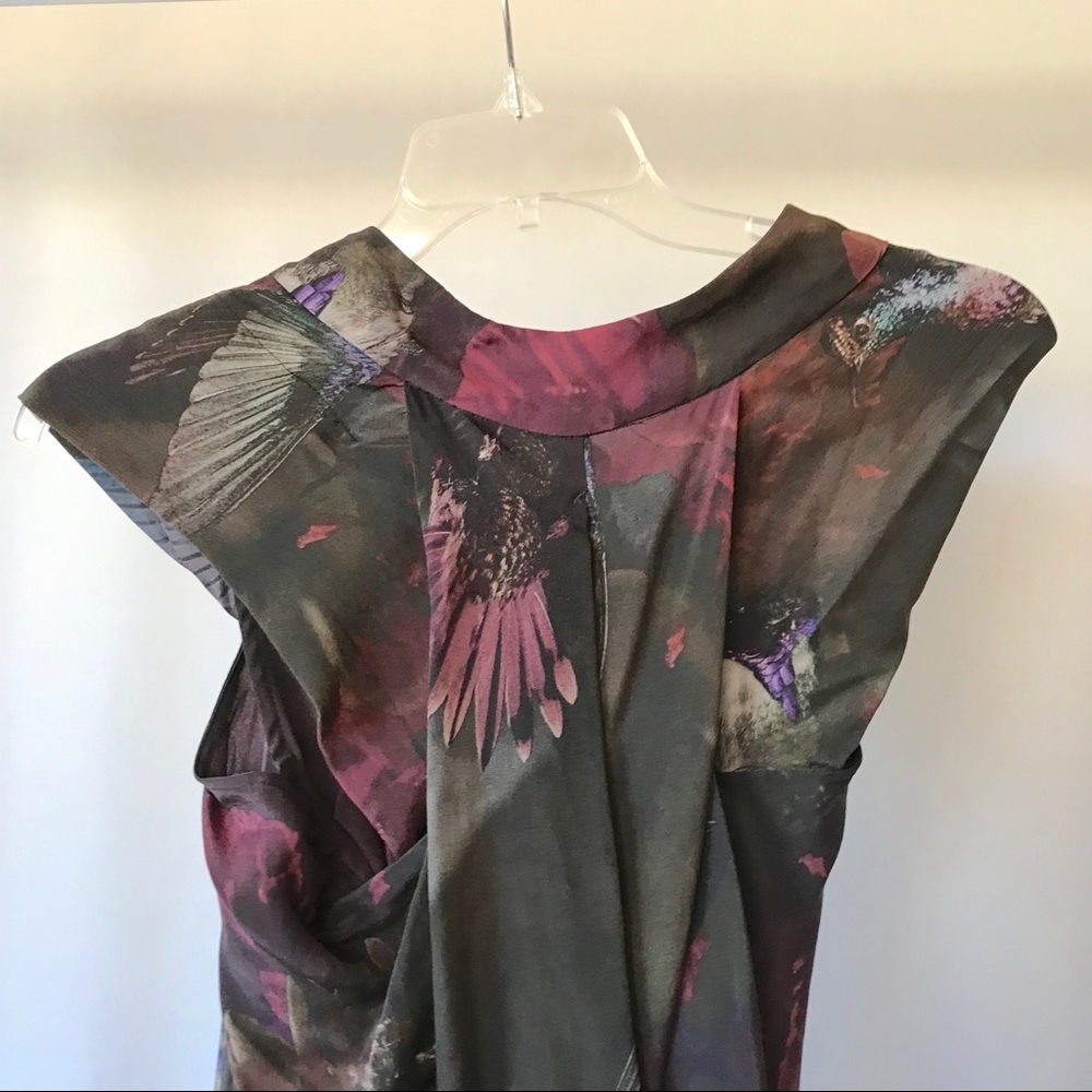 All Saints Draped Silk Blouse